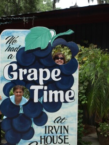 My mom and I having a good time at the Irvin winery (I am a little short)
