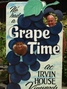 The fireman and his wife at the Irvin winery.