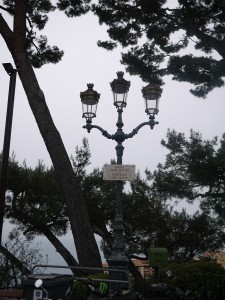 Lamp Post in Monaco. I love the architecture of it.