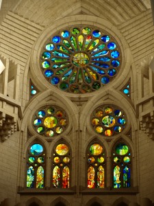 Stained Glass inside Sagrada Familia